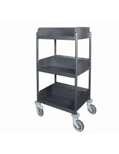 Carrello biblioteca con ripiani sagomati con pannelli antirombo