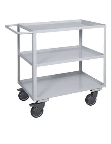 Carrello ufficio a tre piani alta silenziosità, lamiera 20/10