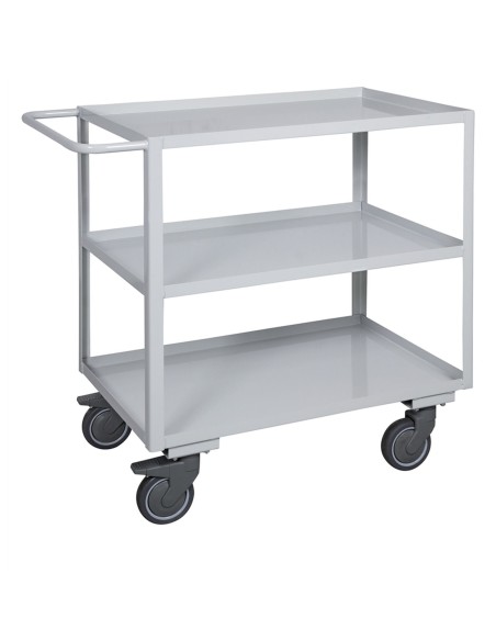 Carrello ufficio a tre piani alta silenziosità, lamiera 20/10