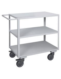 Carrello ufficio a tre piani lisci alta silenziosità, lamiera 20/10