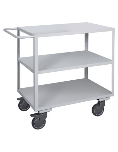 Carrello ufficio a tre piani lisci alta silenziosità, lamiera 20/10