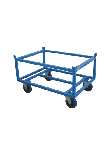Carrello Porta Pallet Alto - 4 Ruote Girevoli