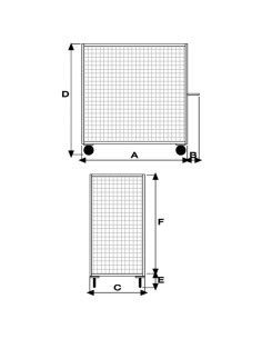 Pianale verniciato a 3 sponde ruote pneumatiche 2