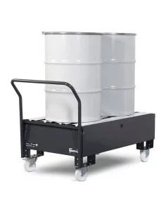 Vasche di contenimento liquidi di raccolta capacità 200 L con ruote 2