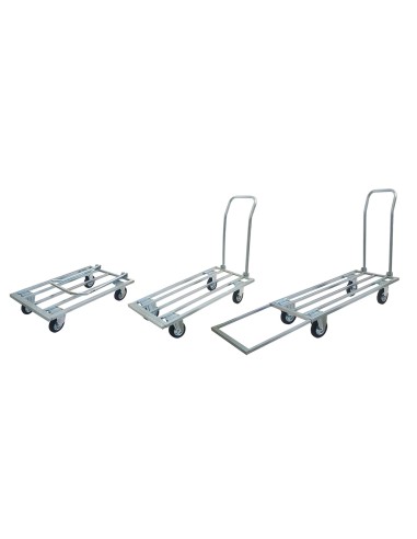 Pianale allungabile zincato con manico pieghevole maxi