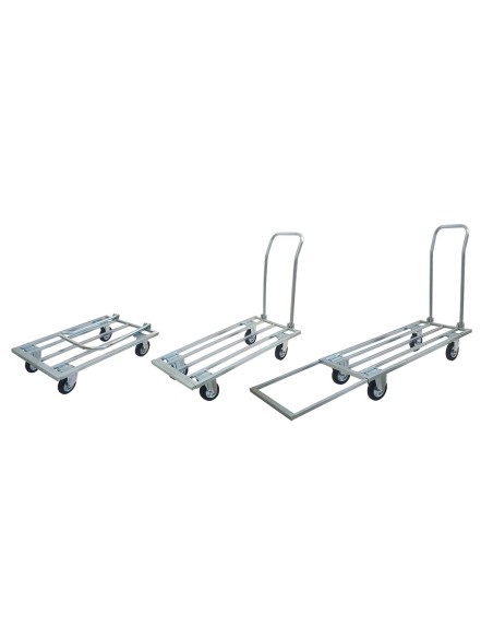 Pianale allungabile zincato con manico pieghevole maxi