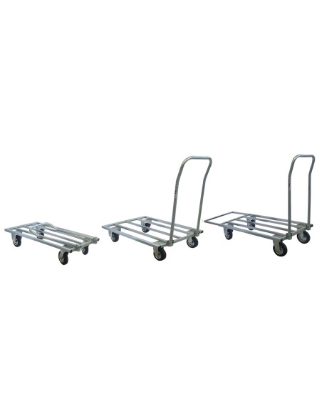 Pianale allungabile zincato con manico pieghevole maxi