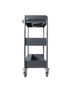 Carrello biblioteca con ripiani sagomati con pannelli antirombo 2