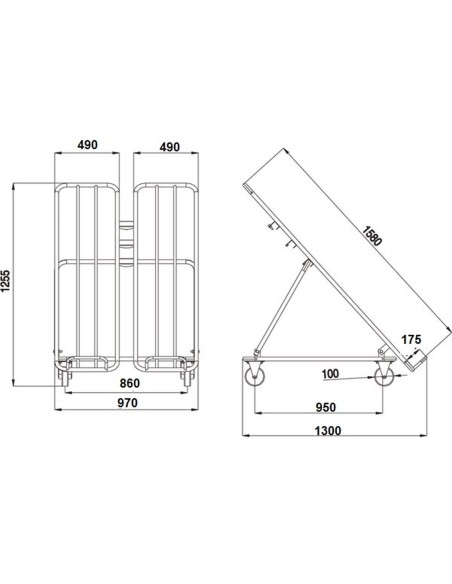 Espositore ortofrutta TWIN zincato