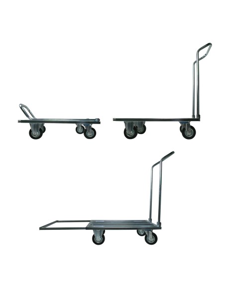 Carrello a pianale allungabile in acciaio alimentare AISI 304