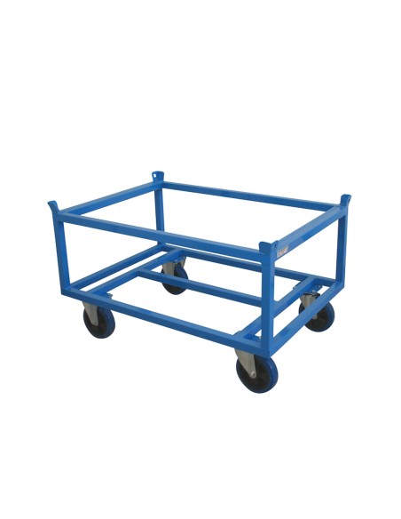 Carrello Porta Pallet Alto - 4 Ruote Girevoli