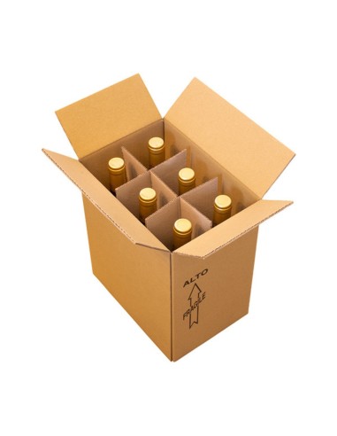 Scatole con alveolare per spedizione bottiglie bordolesi /champagnotta