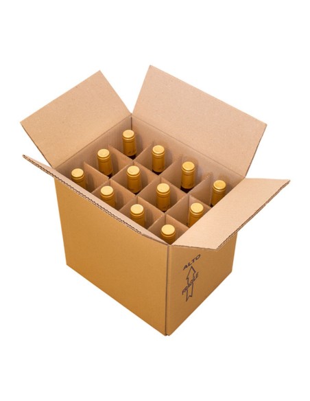 Scatole con alveolare per spedizione bottiglie bordolesi /champagnotta