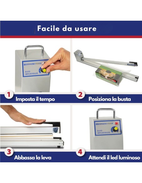 Termosaldatrici manuali a braccio lungo