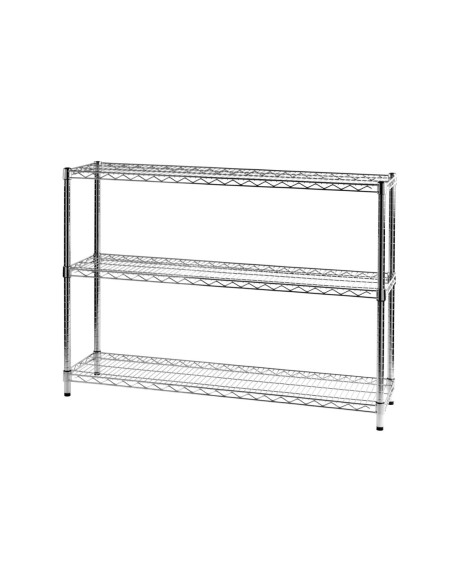 Scaffale in acciaio cromato 35 x 60 cm