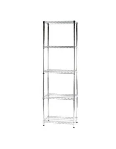 Scaffale in acciaio cromato 35 x 90 cm