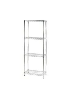 Scaffale in acciaio cromato 35 x 90 cm 2