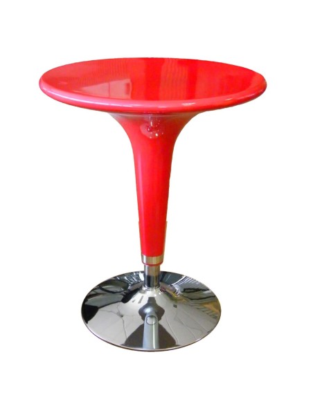 Tavolo tondo regolabile in altezza in ABS con finitura lucida - Design moderno per Casa e Bar